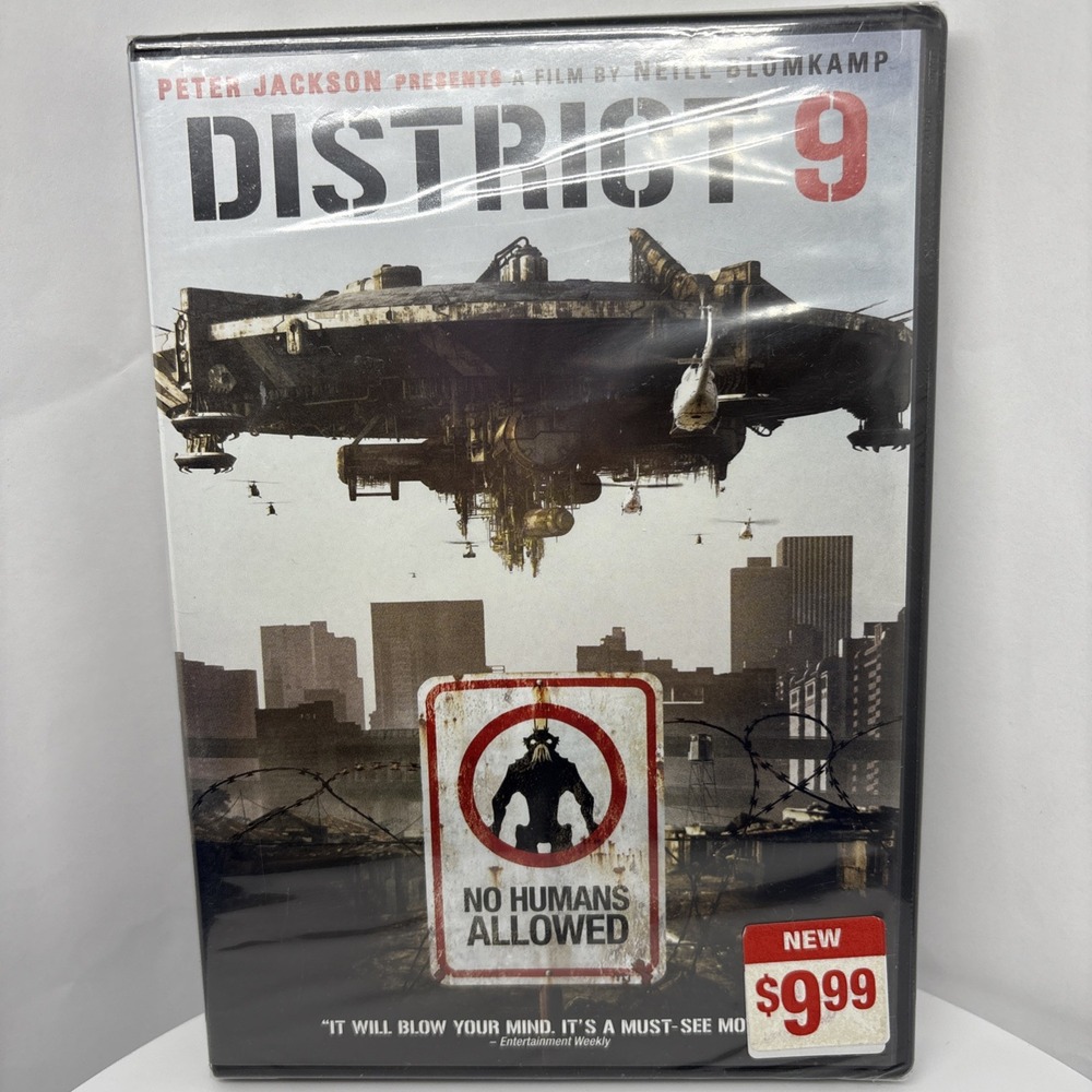 District 9 (DVD, 2009) Brand New Peter Jackson By Neill Blomkamp No Humans Allow
